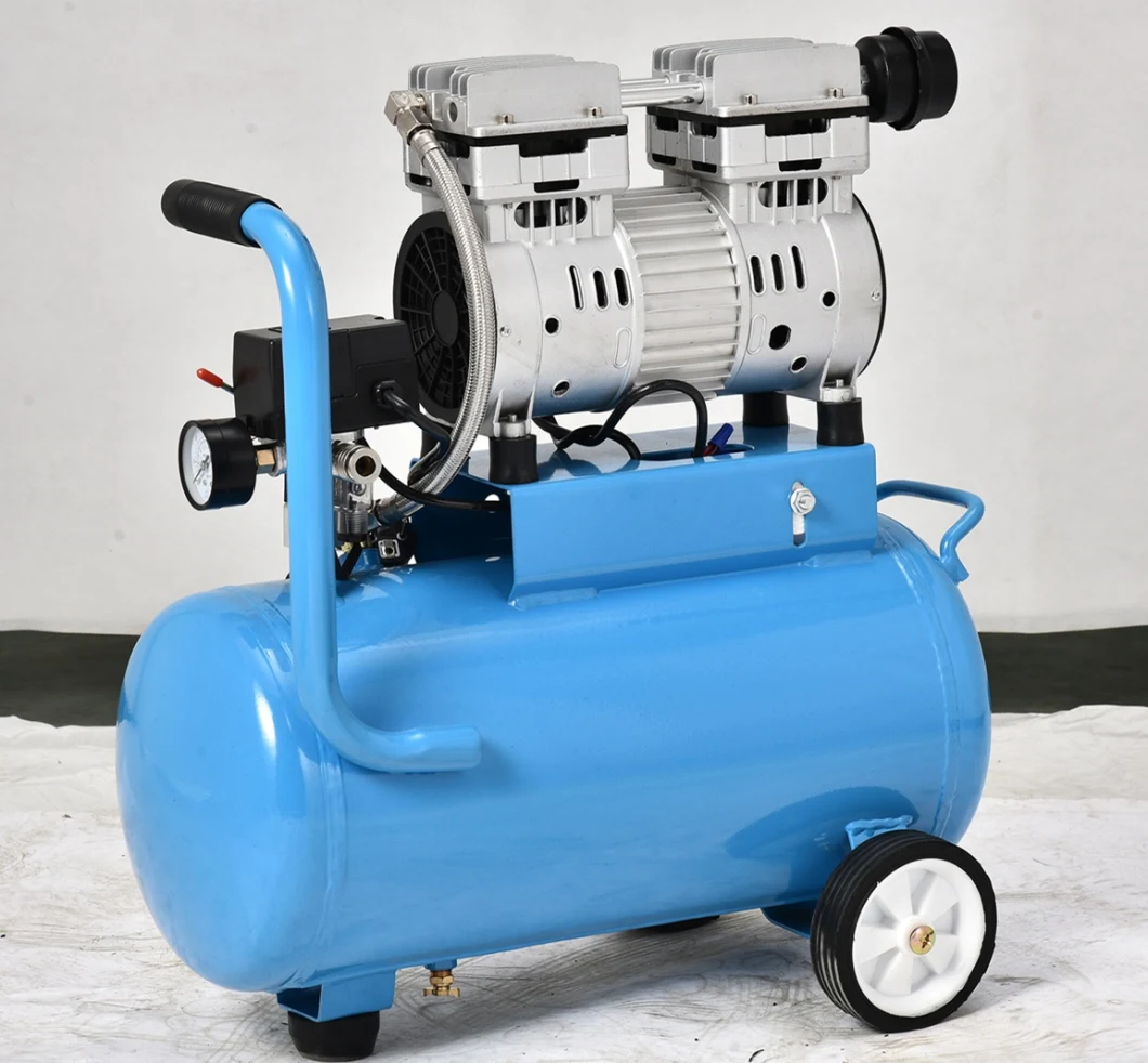 Gdg24 Ouye Guangda Factory 0.55kw 550W 0.75HP 1HP 24L Silent Compressor Oil Free Air Compressor